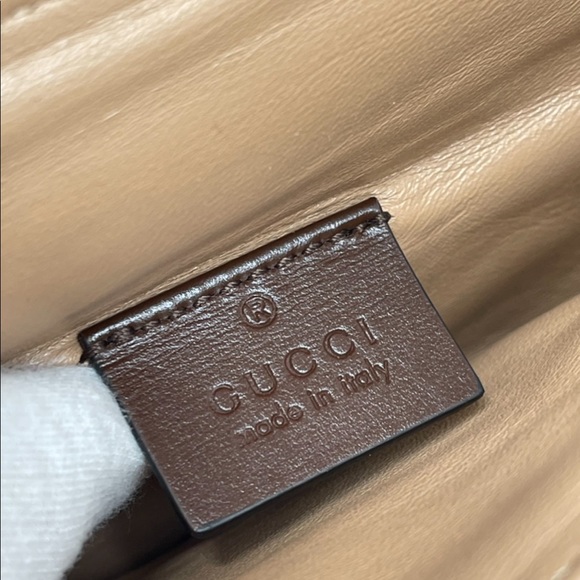 Gucci GG Interlocking Logo Python Medium 3 Compartments Brown/ Black/Beige Purse - Picture 15 of 16